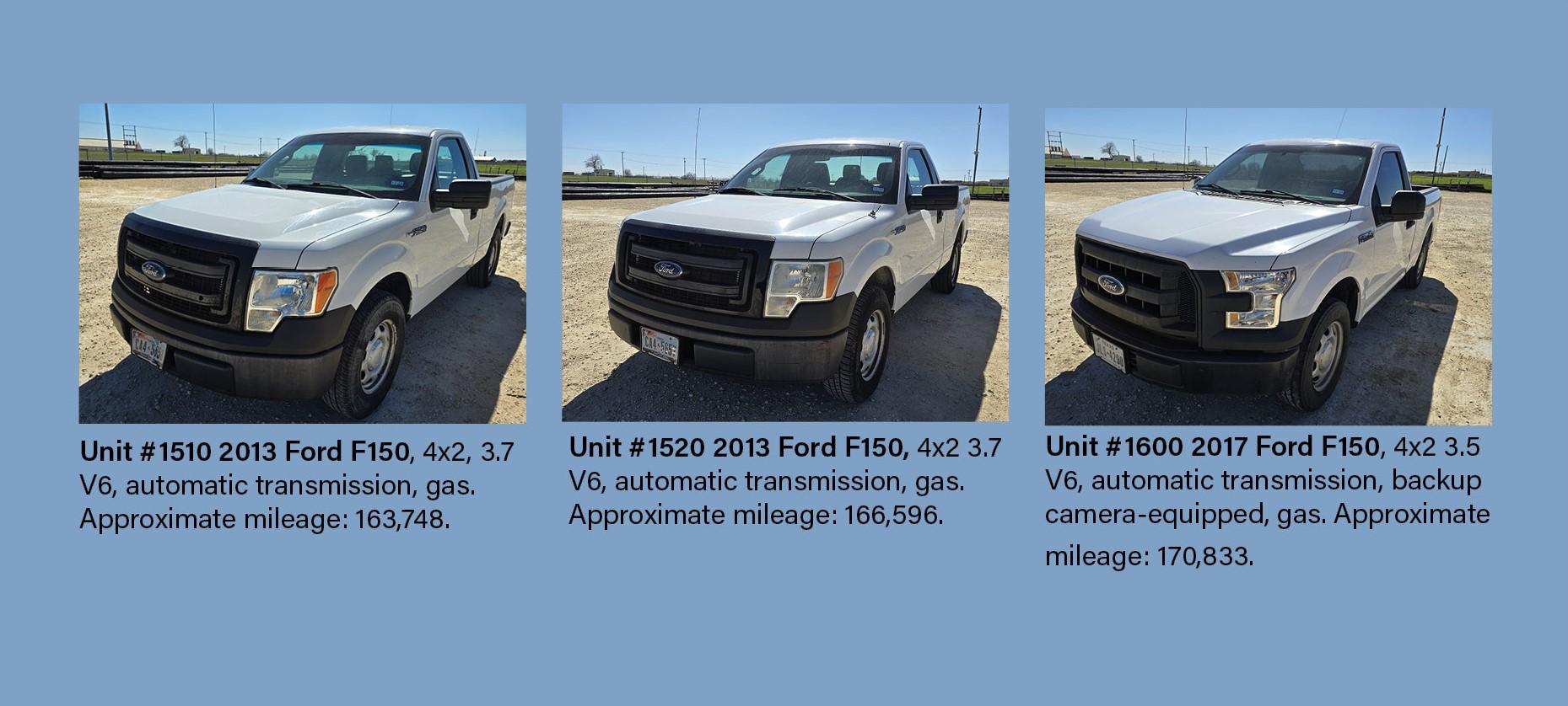 Vehicles up for auction
